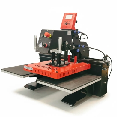 TPD7 SMART Secabo - double-plate pneumatic heat press for flat surfaces