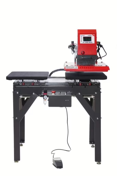 TPD7 Premium Secabo - double-plate pneumatic heat press for flat surfaces - table in the set