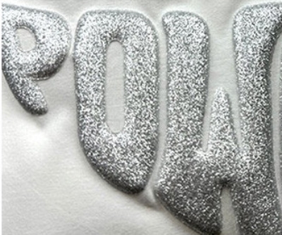 Flex film glitter puff up