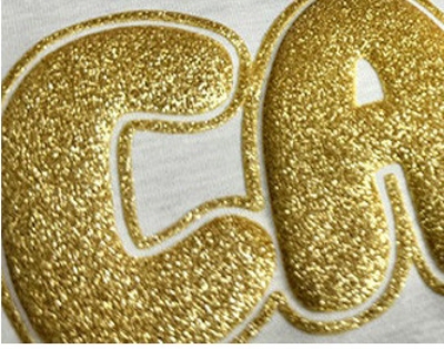 Flex film glitter puff up