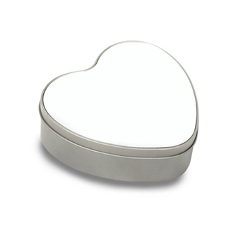 Metal box for sublimation - heart 13x15 cm