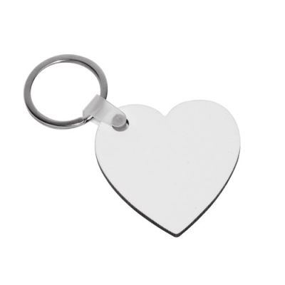 Sublimation and engraving MDF keychain - heart