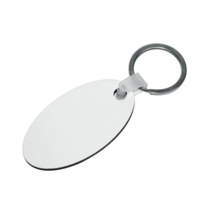 Sublimation and engraving MDF keychain - oval