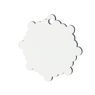 Snowflake MDF pendant for sublimation and engraving