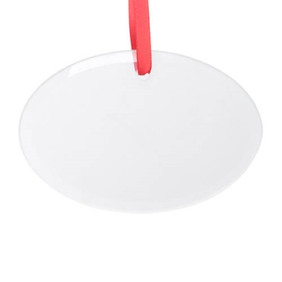 Glass pendant for sublimation and engraving - oval