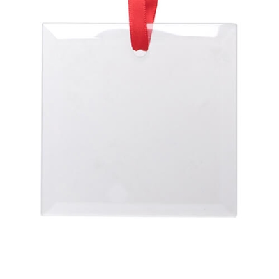 Glass pendant for sublimation and engraving - square