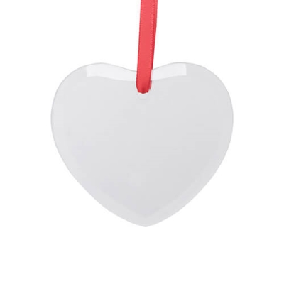 Glass pendant for sublimation and engraving - heart