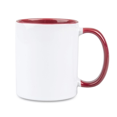Sublimation Mug - Coloured Inner and Handle claret, 330 ml