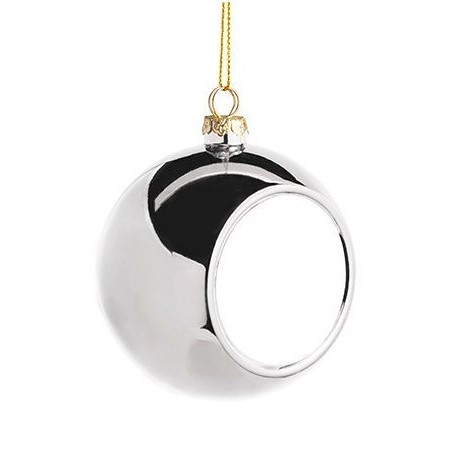 Christmas bauble for sublimation Silver, 8 cm