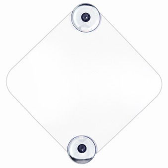 HDF Sublimation and Engraving Information Sign with Suction Cups - 5 pcs