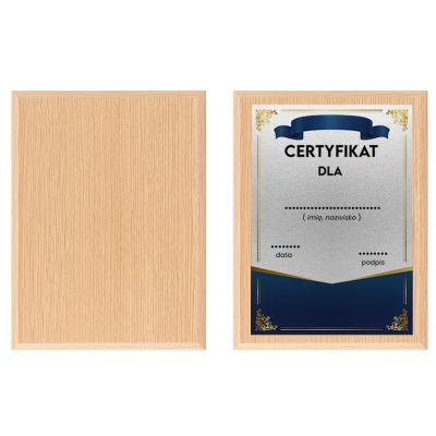 MDF base for Overprinted Aluminum Sheets for thermal transfer from a laser printer - Light Brown 101 x 152 mm (4x6")