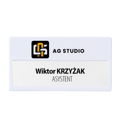 Name Badge with Window and Safety Pin