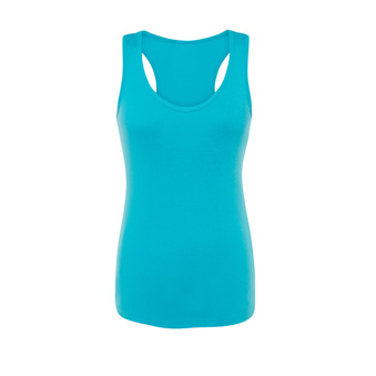 Women&rsquo;s Sleeveless T-shirt for printing Colour: turquoise Size: XS