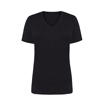 T-shirt V-Neck for printing Colour: black Size: L