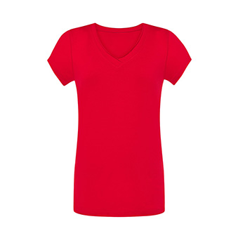 T-shirt V-Neck SCL for printing Colour: red Size: S