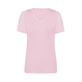 T-shirt V-Neck for printing Colour: pink Size: S