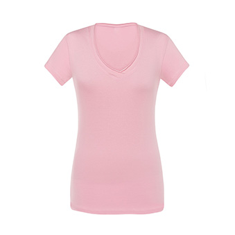 T-shirt V-Neck SCL for printing Colour: pink Size: M