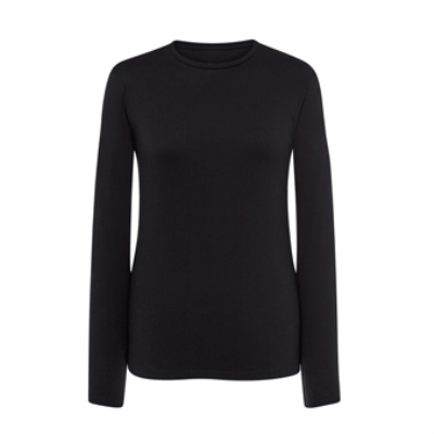 Women&rsquo;s Longsleeve T-shirt for printing Colour: black Size: S
