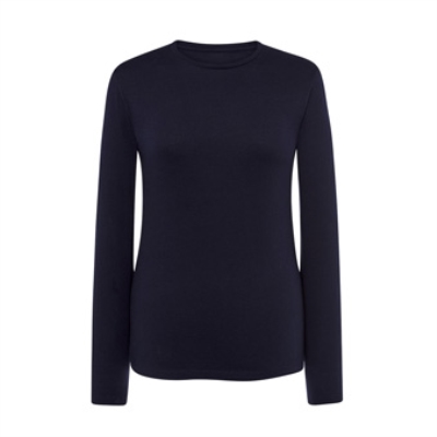 Women&rsquo;s Longsleeve T-shirt for printing Colour: navy blue Size: S