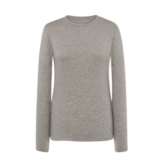 Women&rsquo;s Longsleeve T-shirt for printing Colour: grey melange Size: S