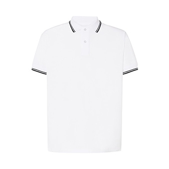 T-shirt Polo Standard for printing Colour: white/black Size: M