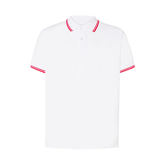 T-shirt Polo Standard for printing Colour: white/red Size: M
