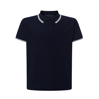 T-shirt Polo Standard for printing Colour: navy blue-white Size: M