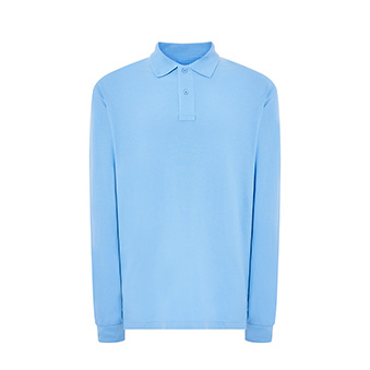 T-shirt Polo Longsleeve for printing Colour: sky blue Size: XL