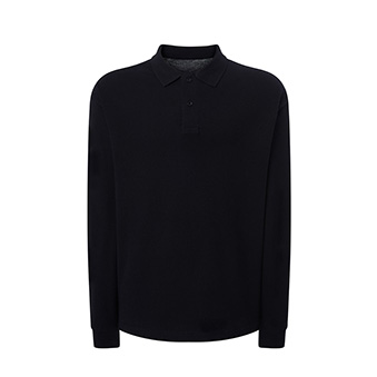 T-shirt Polo Longsleeve for printing Colour: black Size: XS