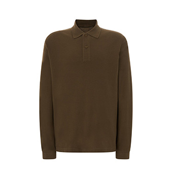 T-shirt Polo Longsleeve for printing Colour: khaki Size: S
