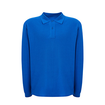 T-shirt Polo Longsleeve for printing Colour: blue Size: XS