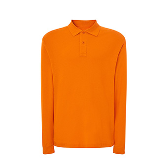 T-shirt Polo Longsleeve for printing Colour: orange Size: S