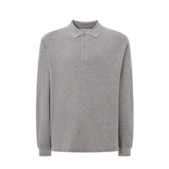 T-shirt Polo Longsleeve for printing Colour: grey melange Size: S