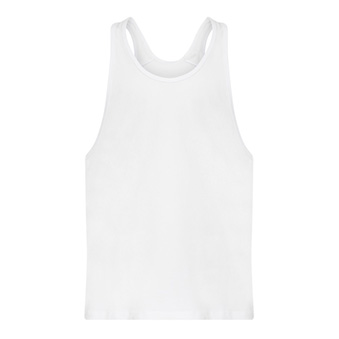 Sleeveless Unisex T-shirt for printing Colour: white Size: XS