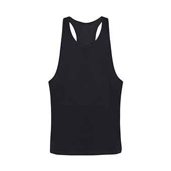 Sleeveless Unisex T-shirt for printing Colour: black Size: XS