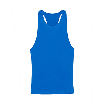 Sleeveless Unisex T-shirt for printing Colour: blue Size: XS