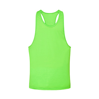 Sleeveless Unisex T-shirt for printing Colour: neon green Size: XS
