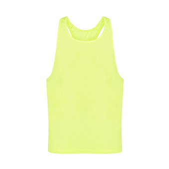 Sleeveless Unisex T-shirt for printing Colour: yellow neon Size: XS
