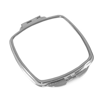 Metal mirror for sublimation - rounded square 6,5x7,5 cm - 20 pcs