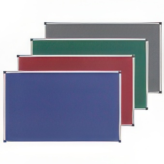 Tablica tekstylna w aluminiowej ramie, kolor - niebieski, 200 x 100 cm
