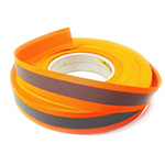 Reflective fluorescent tape for sewing in