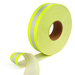Reflective fluorescent tape for sewing in