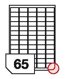 Self-adhesive labels rounded corners for all types of printers- 65 labels on a sheet