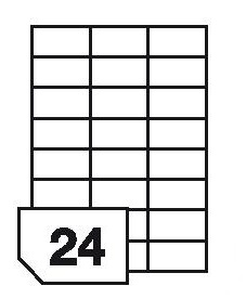 Self-adhesive labels for all types of printers- 24 labels on a sheet