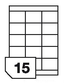 Self-adhesive labels for all types of printers- 15 labels on a sheet