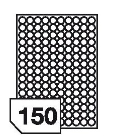 Self-adhesive glossy white photo labels for inkjet printers - 150 labels on a sheet