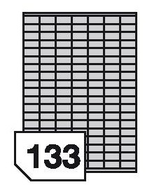 Self-adhesive glossy white labels for laser printers and copiers - 133 labels on a sheet