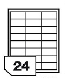Self-adhesive labels for all types of printers- 24 labels on a sheet