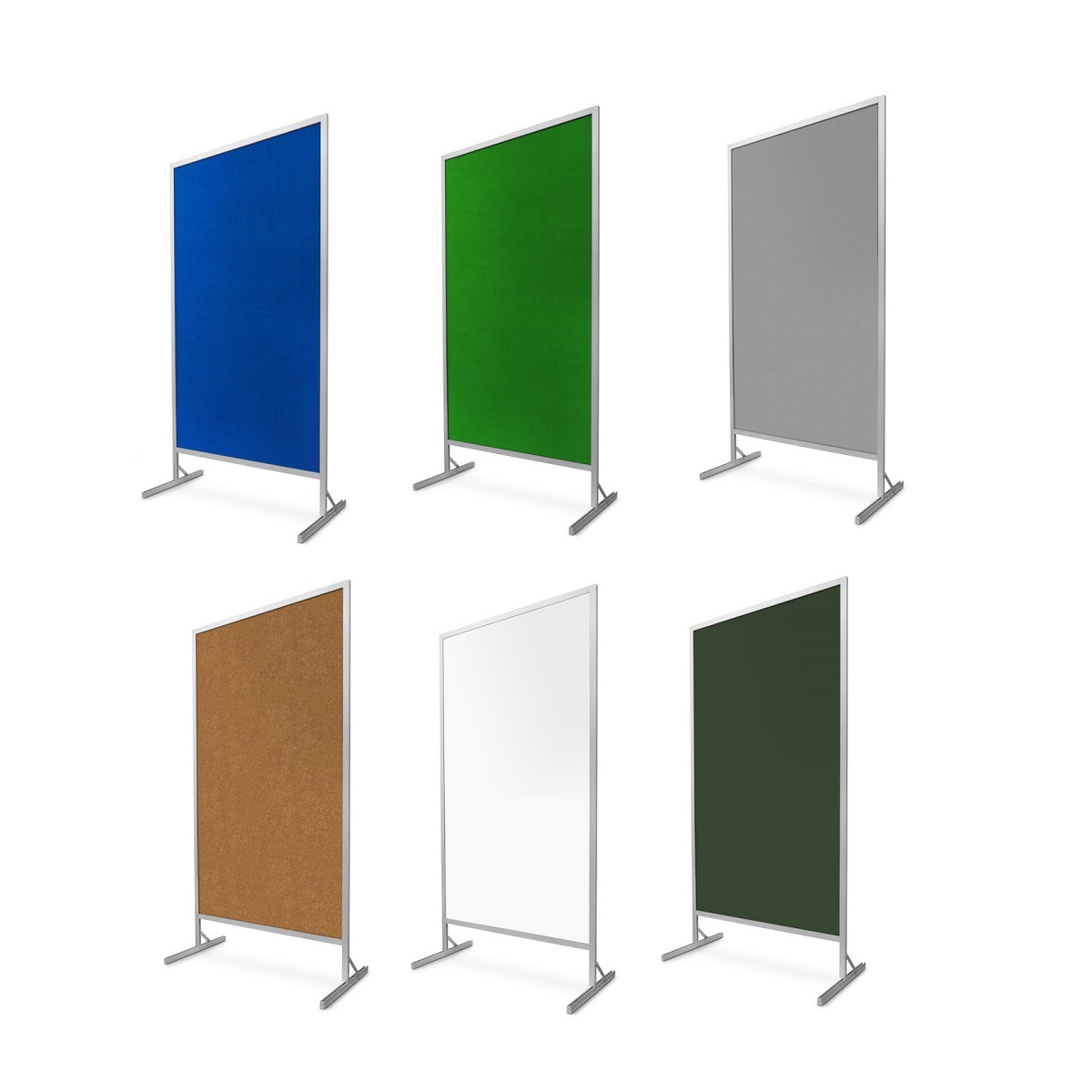 Textil board screen with legs