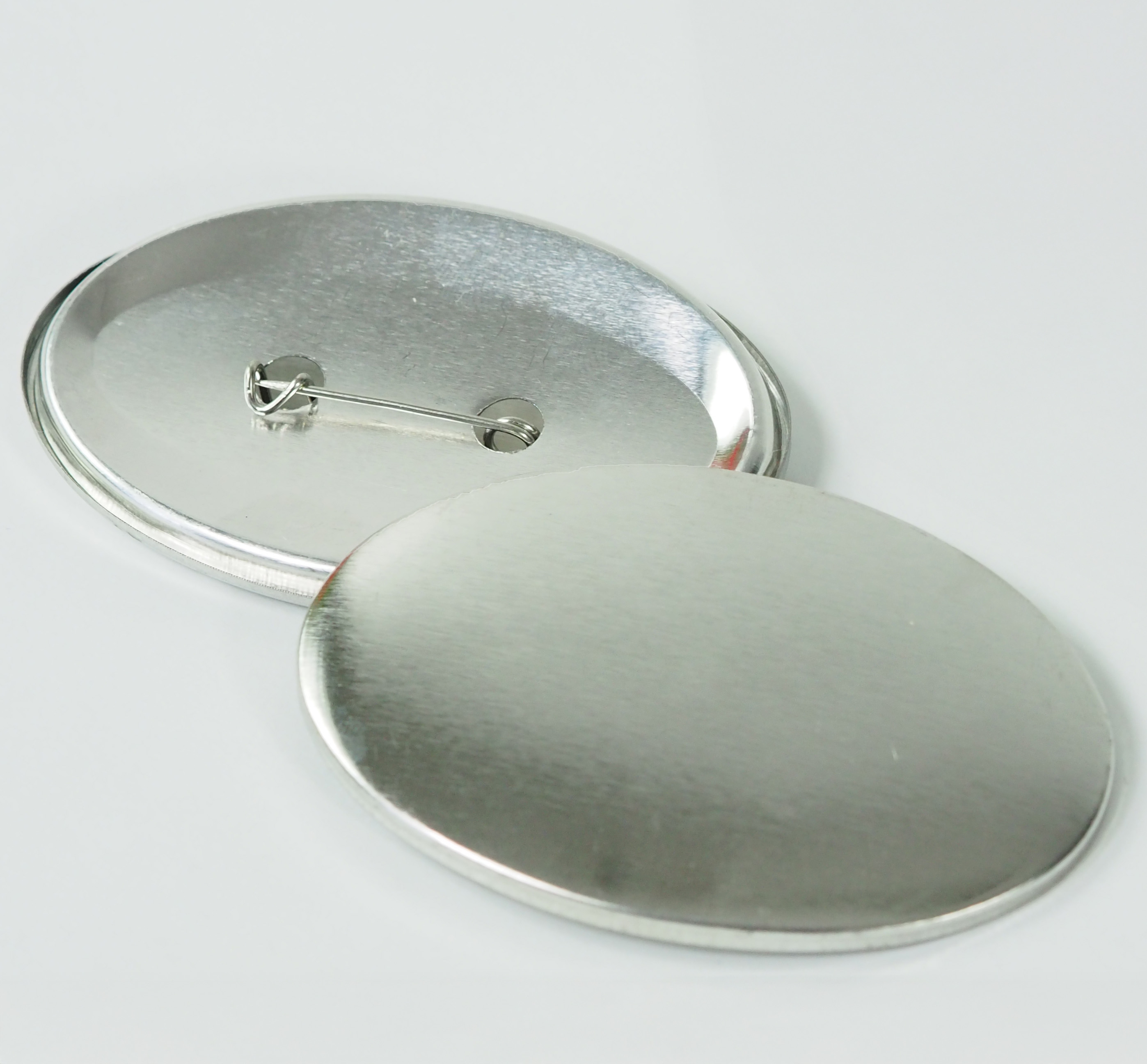 Elements for making pin badges with safety pins - ellipse
